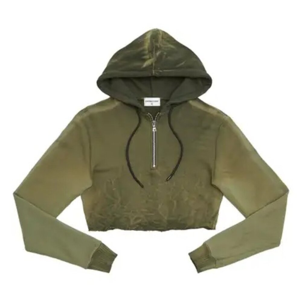 Cotton Citizen Brooklyn Half Zip Crop Hoodie